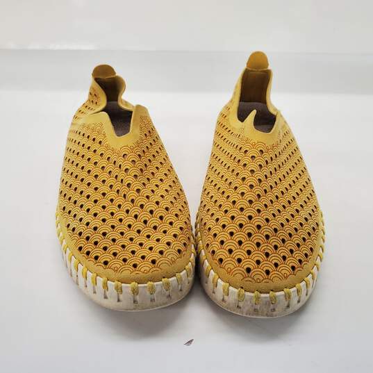 Ilse Jacobsen Goldenrod Yellow Perforated Slip On Flats Women's Size 9.5 image number 2