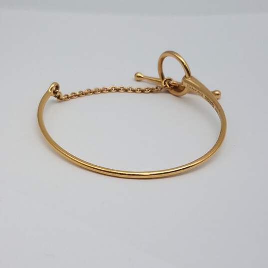 Hermes 14k Gold Filet D'Or Toggle Bracelet 11.9g image number 9