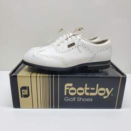 Men's Foot Joy Dry Joys White/Black Golf Shoes Size 10 Medium, Used alternative image
