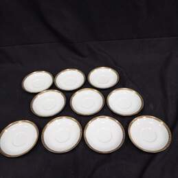 Bundle of 10 White Noritake China Saucer Plates