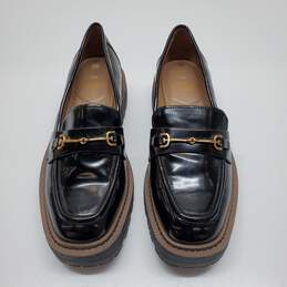Sam Edelman Women's Black Laurs Lug Sole Loafer Genuine Leather Size 7.5M