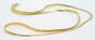 14K Yellow Gold Herringbone Chain Necklace 3.3g image number 3