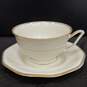 Bundle of 5 MCP Czechoslovakian Made China White Ceramic Saucers w/6 Matching Tea Cups image number 5