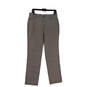 NWT Womens Gray Flat Front Straight Leg Casual Chino Pants Size 6 image number 1