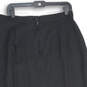 Womens Black Woolen Mills Pleated Back Zip Midi A-Line Skirt Size 16 image number 3