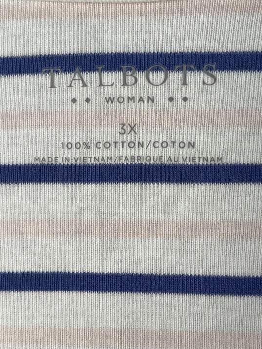 Talbots Womens Striped Pullover Shirt Size 3X image number 3
