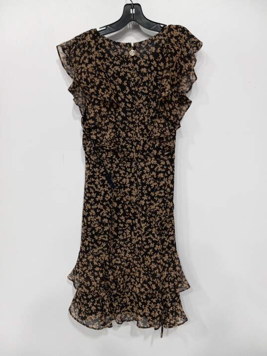 Tommy Hilfiger Black Floral Midi Sleeveless Dress Size 14 - NWT image number 2