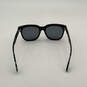 Womens Black Gray UV Protected Full Rim Rectangular Sunglasses w/ Case image number 3