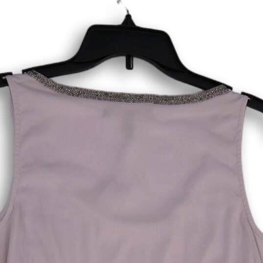 Womens Purple Sequin Embellished Sleeveless Pullover Blouse Top Size XS image number 4