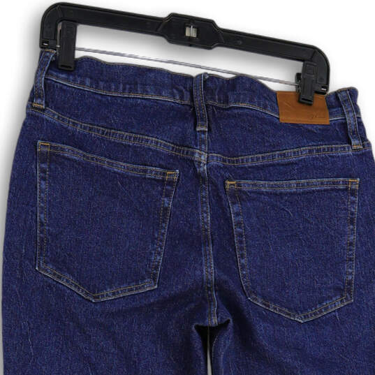 NWT Women Blue Denim Medium Wash Cropped Bootcut Leg Jeans Size 30P image number 4