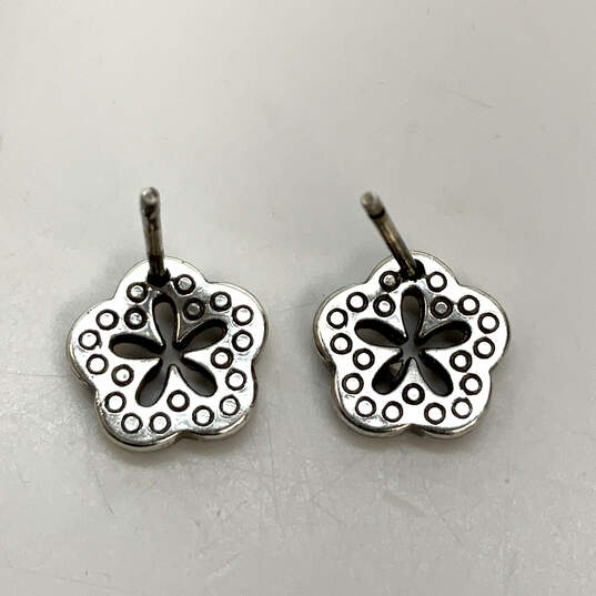 Designer Brighton Silver-Tone Mini Post Flower Shaped Stud Earrings image number 3