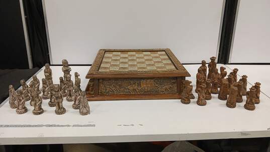 Antique American Style "Cowboy & Indian" Chess Set image number 3