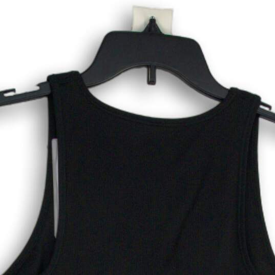 Athleta Womens Black Ribbed V-Neck Sleeveless Pullover Tank Top Size Large image number 4
