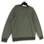 Mens Green Striped Knitted Long Sleeve Crew Neck Pullover Sweater Size XL image number 2