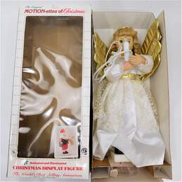 Vintage 1990 Original Motion-ette 22in Christmas Angel Animated Display Doll