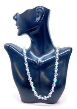 Vintage Judy Lee & Fashion Colorful & Clear Icy Aurora Borealis Clip-On Earrings Necklace & Brooch 99.0g alternative image