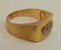14K Yellow Gold 0.20CTTW Wide Band Ring 5.5g image number 3