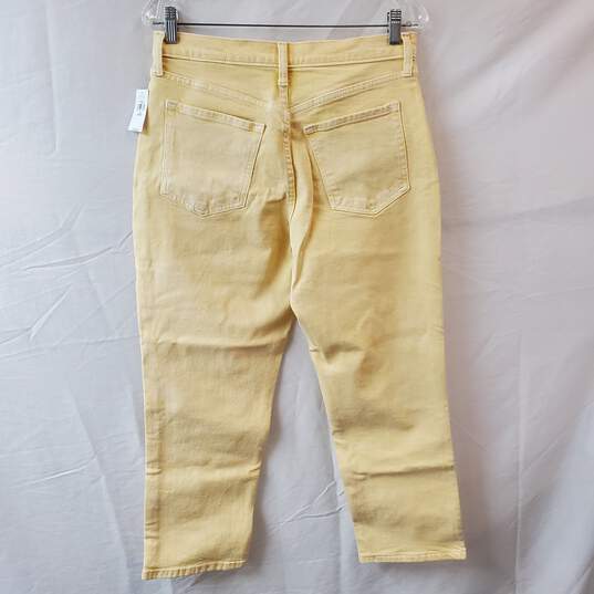 Banana Republic Yellow Cream High Rise Straight Leg Jeans image number 2