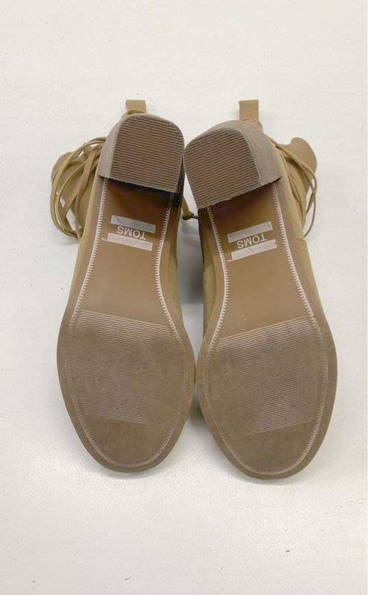 Toms Suede Mila Ankle Wrap Boots Beige 6 image number 6