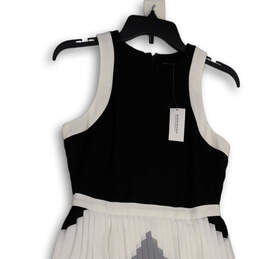 NWT Womens Multicolor Chevron Striped Sleeveless Back Zip A-Line Dress Sz 0 alternative image