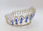 Vintage Icy Clear & Blue Rhinestone Silver Tone Statement Crown 207.1g image number 3