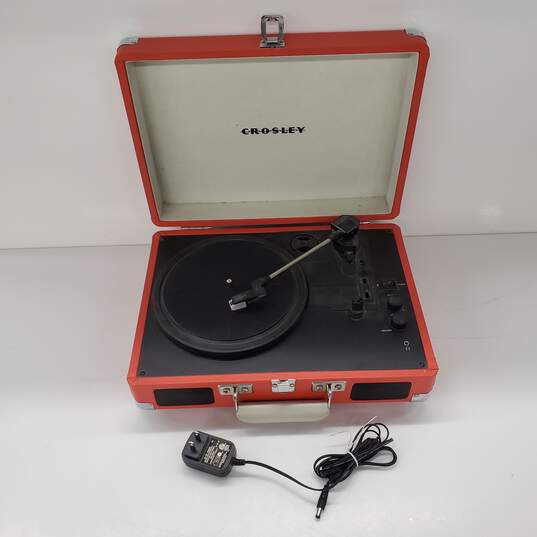 Crosley CR8005D-OR Orange Record Player image number 1