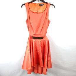 Guess By Marciano Women Orange Hi Low Dress Sz 10 NWT
