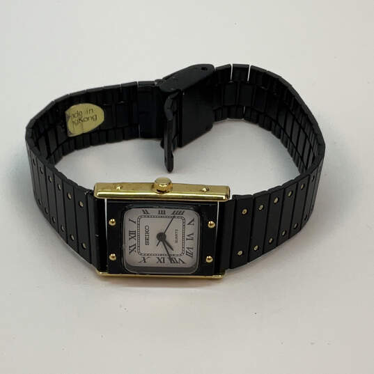 Designer Seiko Black Square Dial Adjustable Strap Quartz Analog Wristwatch image number 2