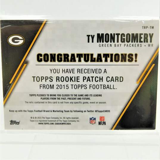 2015 Ty Montgomery Topps Rookie Patch Green Bay Packers image number 4