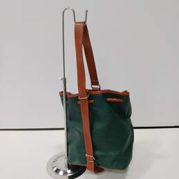 Dooney & Bourke Green/Brown Pebble Leather Drawstring Bag alternative image