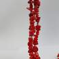 Metal Coral Nugget Triple 3 Strand 15 1/2 Inch Necklace 91.3g image number 4