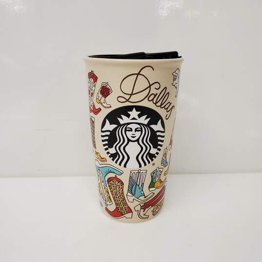 Starbucks Dallas Traveler 12Oz. Ceramic Tumbler image number 1