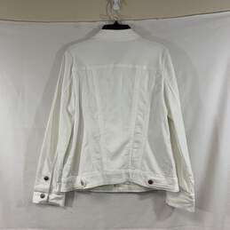 Women's White Chico's Denim Jacket, Sz. 1 alternative image
