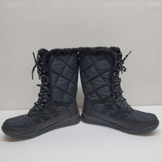 Sorel Women's Whitney II Tall Lace Boot Black Fur Lined Winter Size 7.5 image number 3