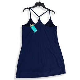 NWT Womens Navy Blue Spaghetti Strap Pullover Mini Dress Size XL alternative image