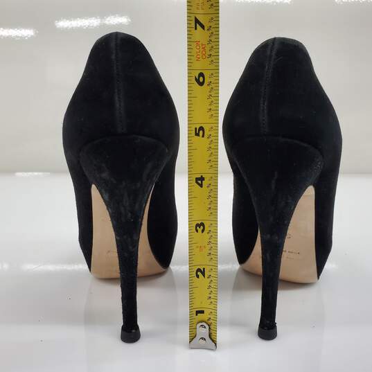 Miu Miu Black Suede Platform Pumps Women's Size 5 (Authenticated) image number 6