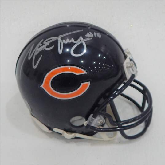 Mitch Trubisky Autographed Mini-Helmet Chicago Bears image number 1