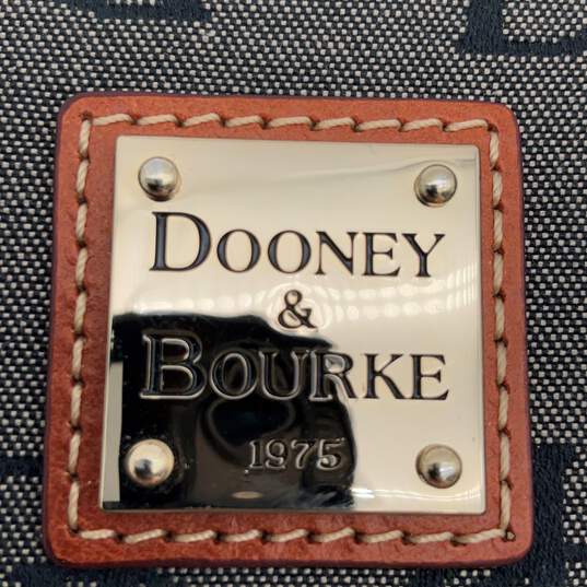 Dooney & Bourke Womens Brown Red Signature Print Inner Pockets Zip Around Wallet image number 3