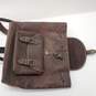 Sergios Collection Brown Leather Drawstring Backpack image number 7