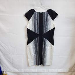 Tahari Black & White Sleeveless Dress WM Size 14 NWT alternative image