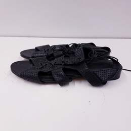 L'agence Leather Perforated Sandals Black 10