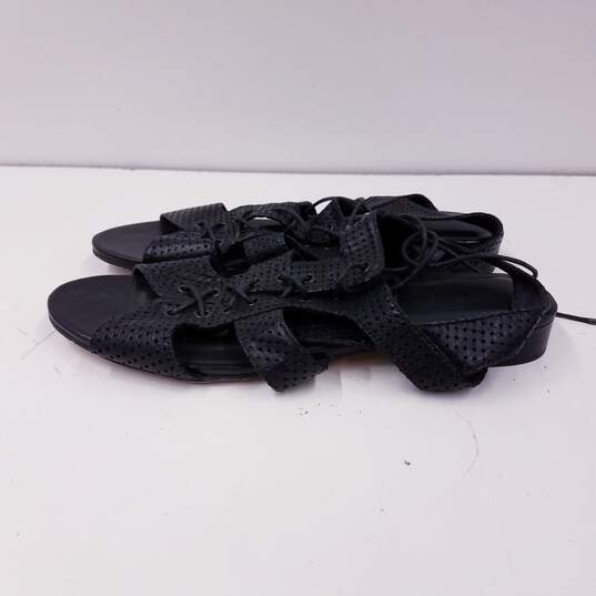 L'agence Leather Perforated Sandals Black 10 image number 1