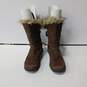 Women's Columbia Suede Side Zip Faux Fur Snow Boot Chatel Brown Sz 11 image number 1