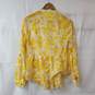 Maeve Button Up LS Yellow Cotton Blouse Women's 6 image number 2