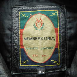 Members Only Premium Leather Men's Zipper & Button Up Jacket Size XL alternative image