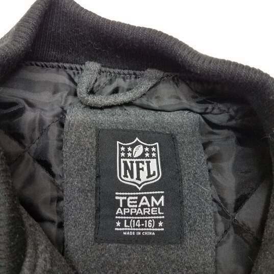 NFL Team Apparel Seattle Seahawks Varsity Jacket Youth Size L image number 3