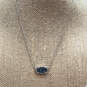 Designer Kendra Scott Silver-Tone Link Chain Elisa Pendant Necklace image number 1