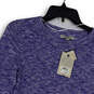 NWT Womens Blue Crew Neck Long Sleeve Knitted Pullover Sweater Size XS image number 3