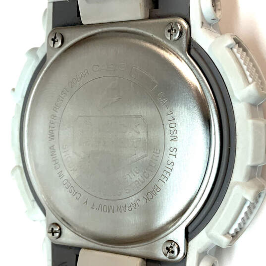 Designer Casio G-Shock GA-110SN White Adjustable Strap Digital Wristwatch image number 5