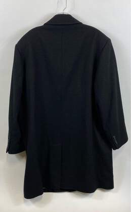 London Fog Mens Black Long Sleeve Collared Pockets Winter Overcoat Size 44 alternative image